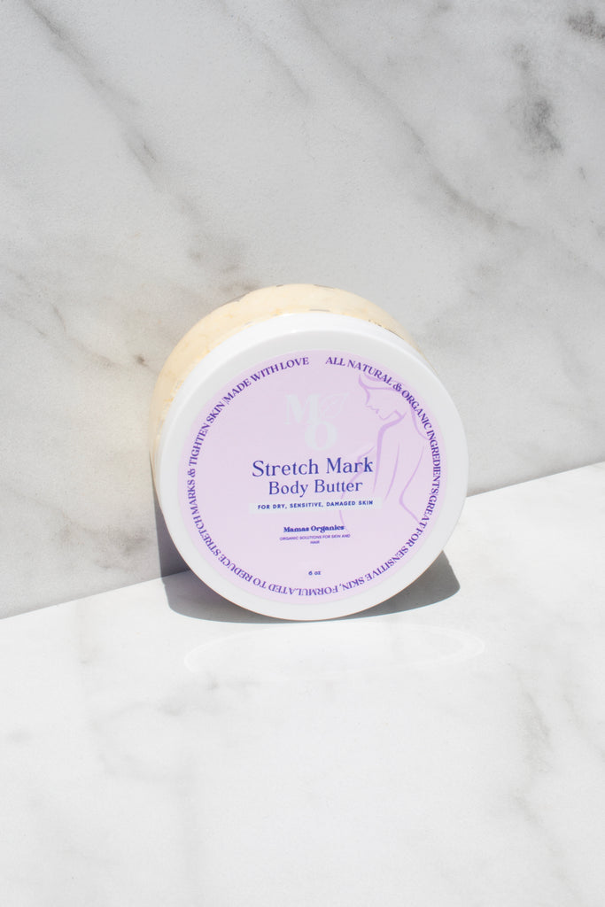 Organic Stretch Mark Body Butter for Dry, Sensitive and Damaged Skin - Mama's Organics Natural Skin Care